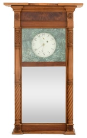Asa Munger "Ironing Board Top" Shelf Clock, Auburn, New York