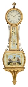 19th Century American Presentation Banjo Clock