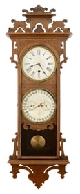 E.N. Welch Mfg. Co. "Damrosch" Double Dial Calendar Clock
