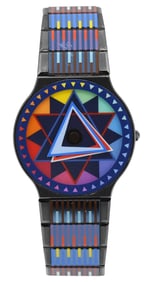 Movado Watch Co., Yaacov Agam, "Love Star" Wristwatch