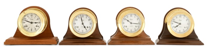 Four Chelsea Clock Co. "Shipstrike" Ship's Bell Clocks