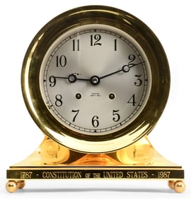 Chelsea Clock Co. "Base & Ball" Ship's Bell Mantel Clock