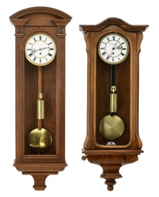 Two Vienna Regulator Clocks, One Signed W. Schoenberger