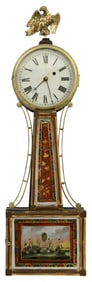 A Period American Banjo Clock