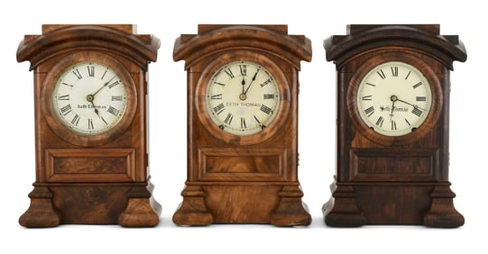 Lot of Three Seth Thomas "Arch Top" Mantel Clocks