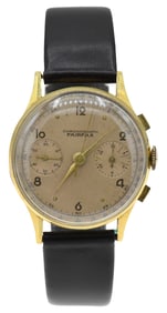 Fairfax 18K Gold Chronograph Wristwatch, Circa 1960's