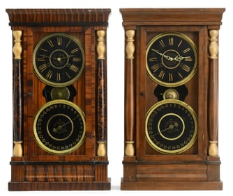 National Calendar Clock Co., Two Column Shelf Clocks