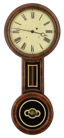 Attributed to George Hatch (1816-1879), Baltimore Banjo Clock, Attleboro Massachusetts