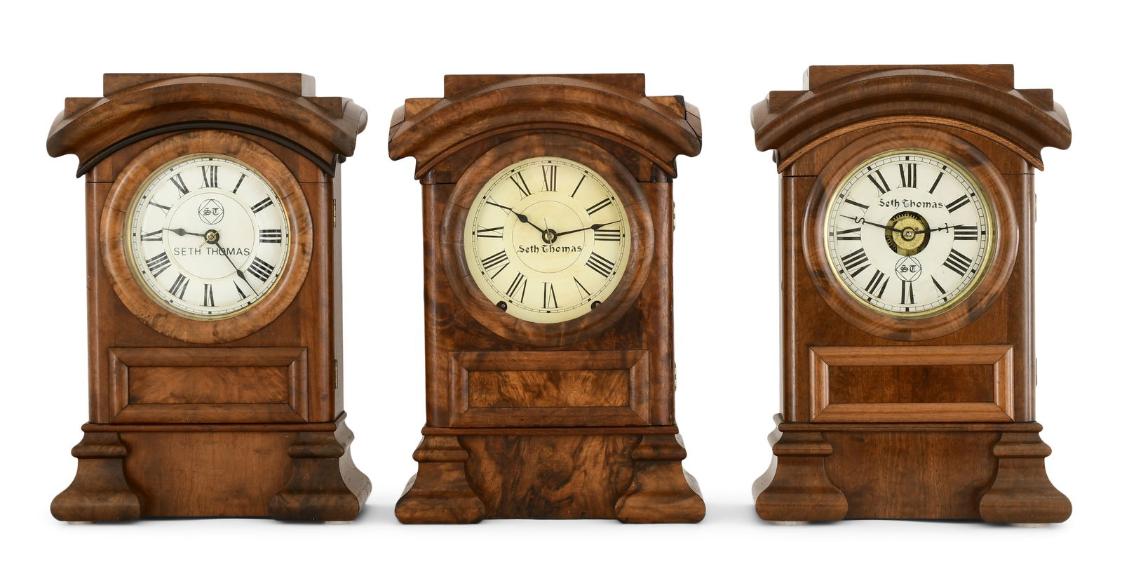 Lot of Three Seth Thomas "Arch Top" Mantel Clocks (1 of 5)