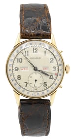 Movado "Hadsworth" Calendograph 14K Gold Wristwatch