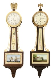 Lot of Two Chelsea Clock Co. Banjo Clocks