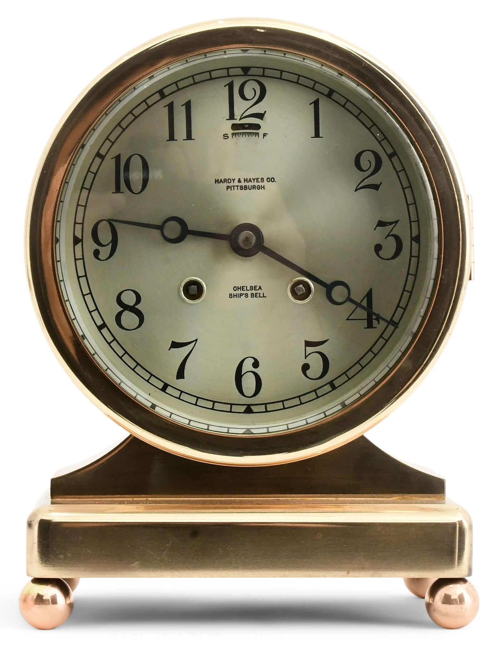 Chelsea Clock Co. Ship's Bell Clock, Hardy & Hayes Co., Pittsburgh (1 of 9)