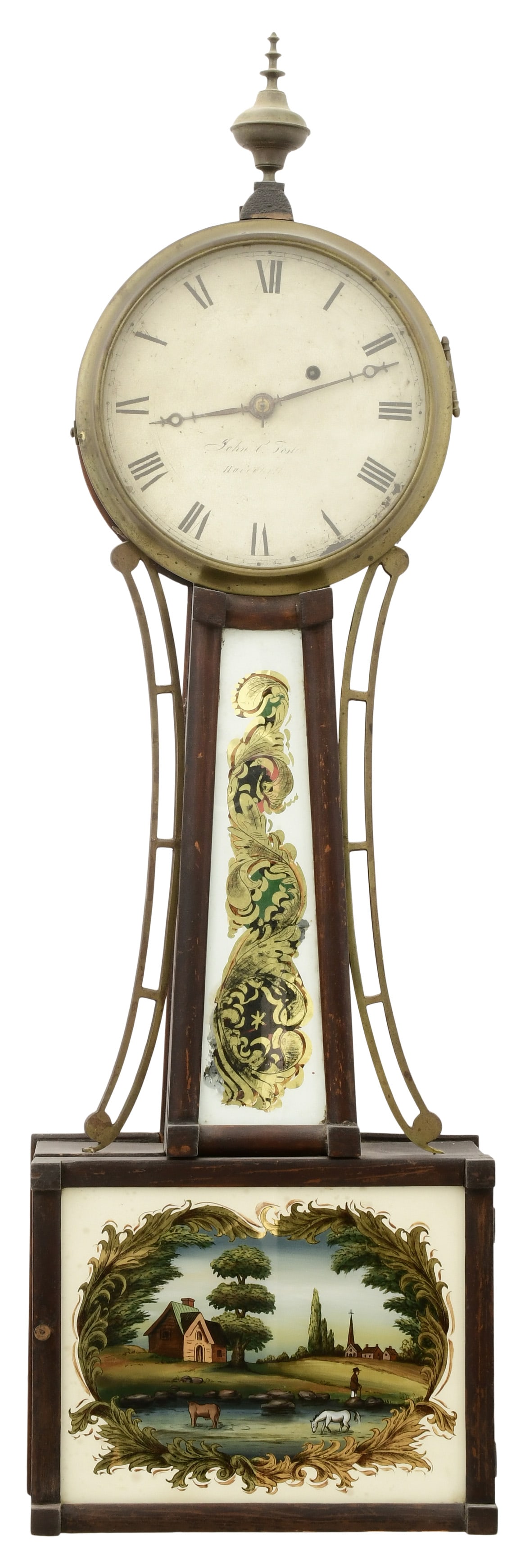 John Foster (1810-1835), Banjo Clock, Haverhill, Massachusetts (1 of 8)