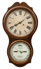 Ithaca Calendar Clock Co. "No. 4 Hanging Office" 30-Day Clock