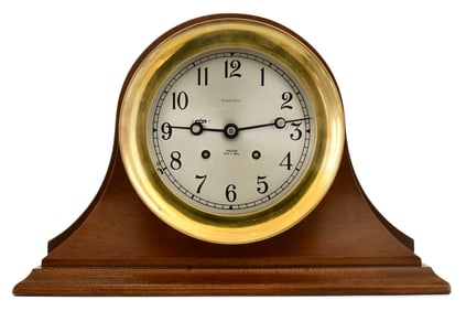 Tiffany & Co. / Chelsea Clock Co. Ship's Bell Clock with Stand