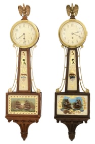 Lot of Two Chelsea Clock Co. Banjo Clocks