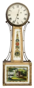 A Period American Banjo Clock