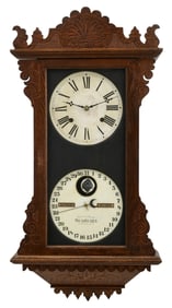 Ithaca Calendar Clock Co. "Hanging Index" Clock