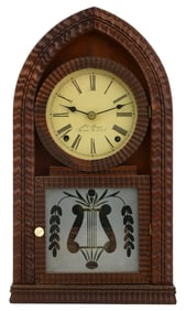 J.C. Brown Ripple-Front Beehive Mantel Clock, Forestville Mfg. Co.