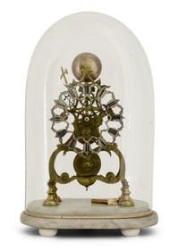 English Fusee Skeleton Clock with Passing Strike