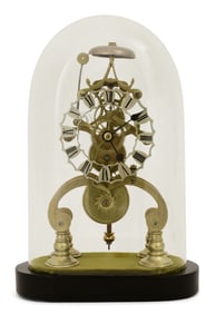 Single Fusee Skeleton Clock with Passing Strike