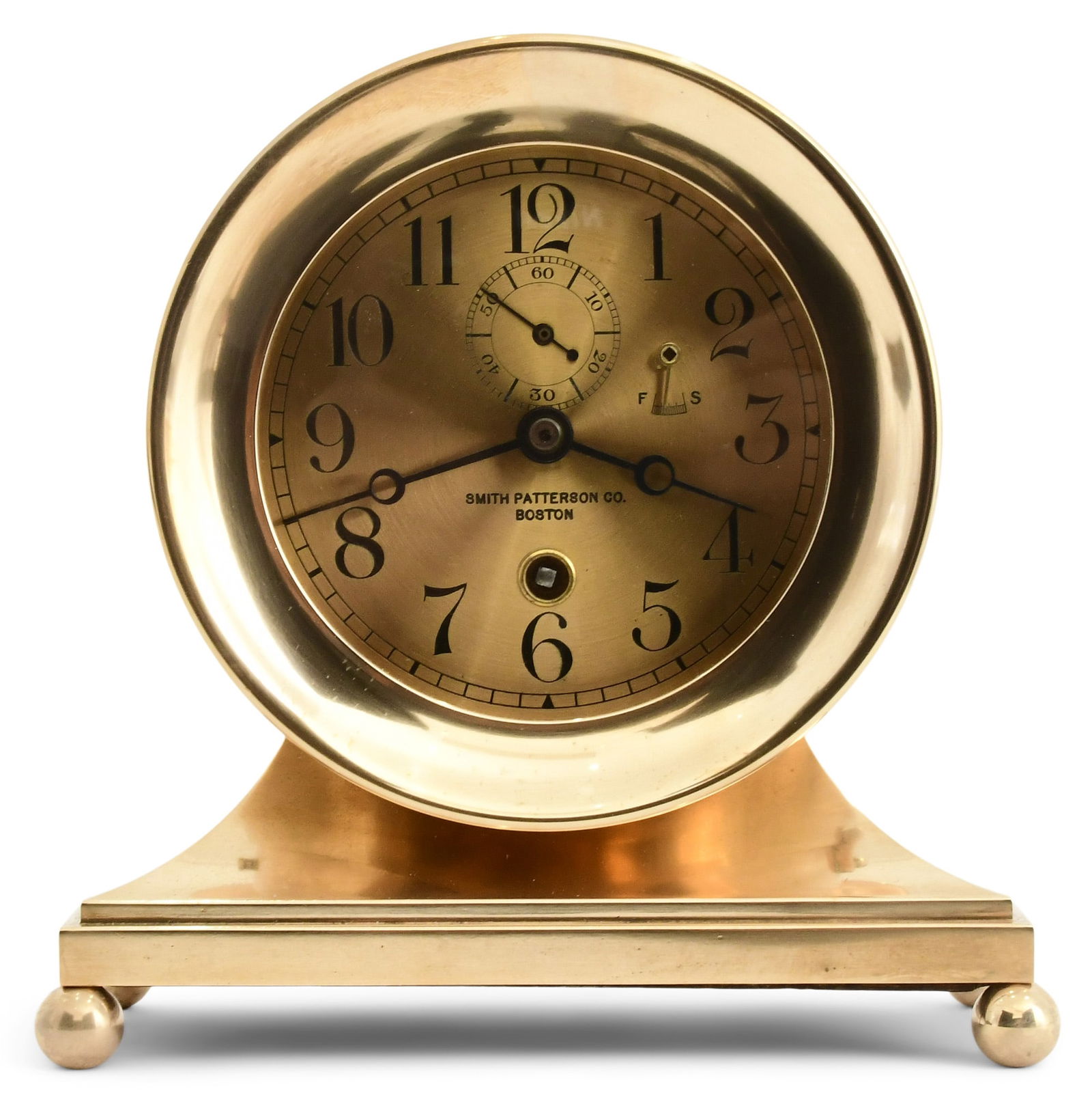 Chelsea Clock Co. "Base & Ball" Mantel Clock, Smith Patterson Co., Boston (1 of 9)