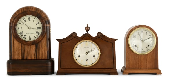 Lot of Three Mantel Clocks by Herschede and Seth Thomas