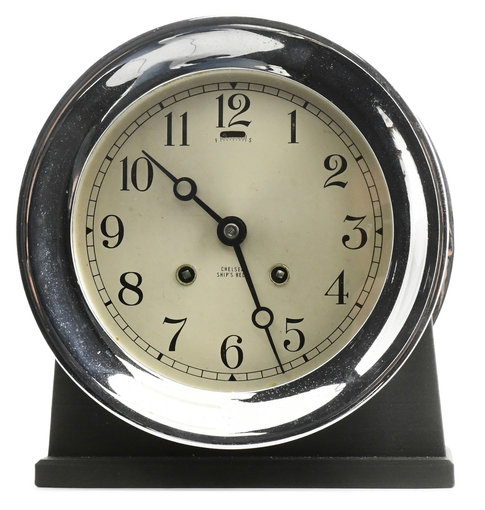 Chelsea Clock Co. Chrome-Plated Ship's Bell Clock (1 of 8)