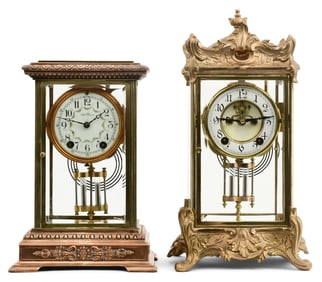 Two Crystal Regulator Clocks by Seth Thomas and New Haven