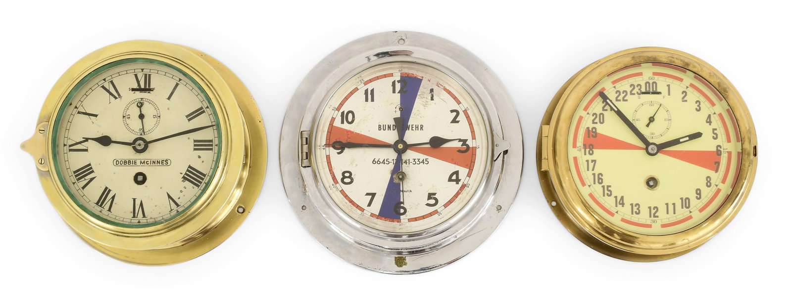 Lot of Three Marine Clocks (1 of 5)