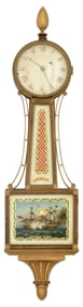 Early 19th Century American Presentation Banjo Clock