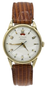LeCoultre Automatic 10K Gold-Filled Wristwatch with Power Reserve, Circa 1950's