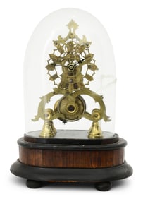 English Brass Fusee Skeleton Clock