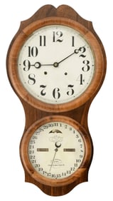 Ithaca Calendar Clock Co. "No. 4 Hanging Office" 30-Day Clock