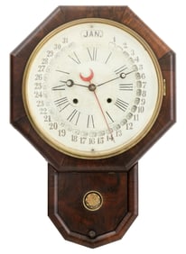 Gilbert Mfg. Co. "Octagon Drop Calendar" Clock, Maranville Patent