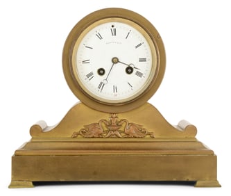 Tiffany & Co. Bronze Mantel Clock