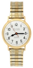 Bullova Accutron Two-Tone Wristwatch, Railroad Approved, Circa 1960's