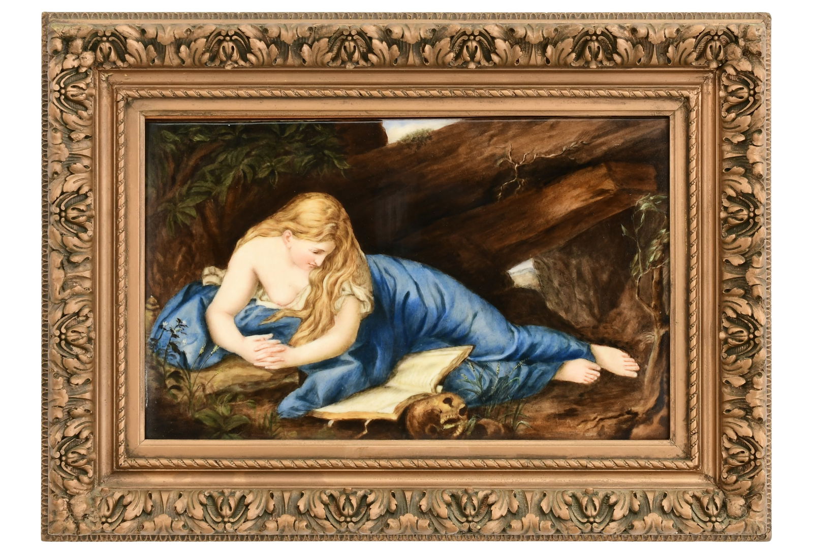 Berlin (K.P.M.) Porcelain Plaque, "Penitent Magdalene" (1 of 6)