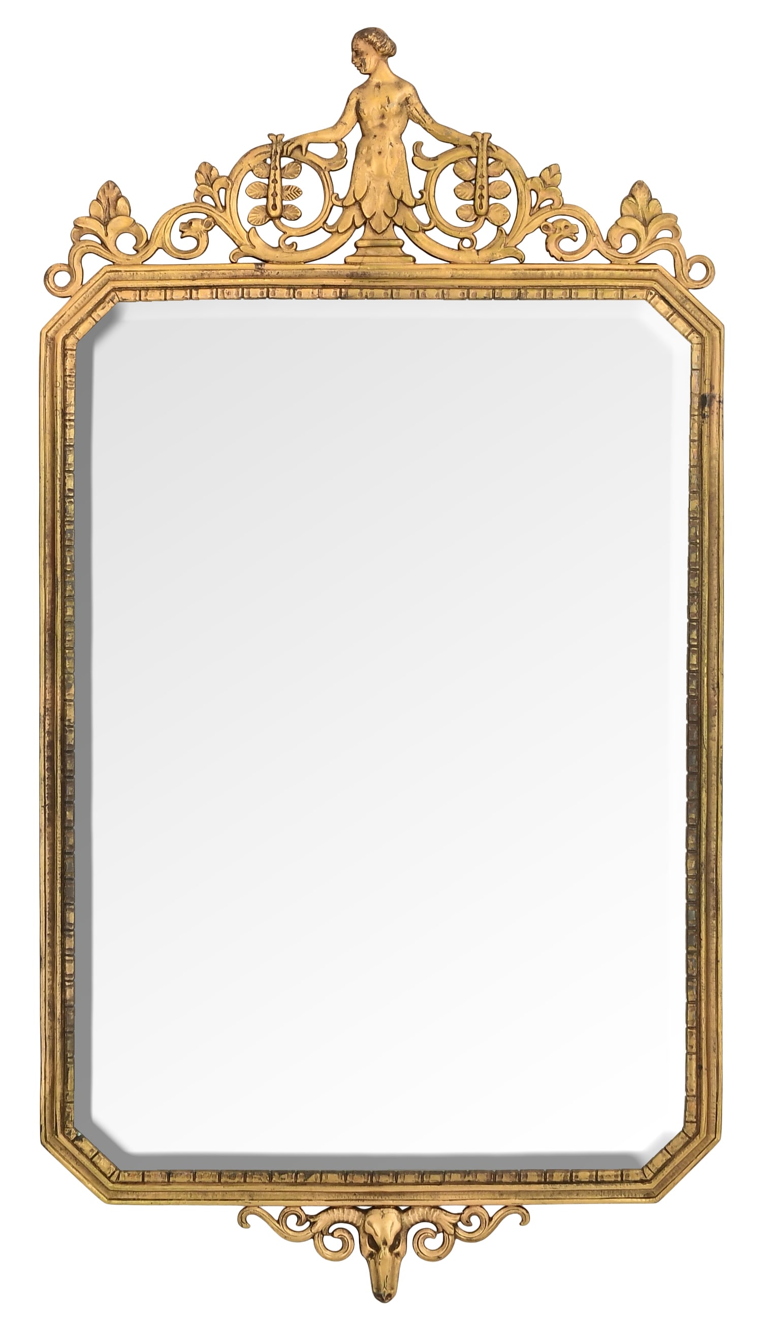 Oscar Bach (American, 1884-1957), Bronze Figural Mirror (1 of 4)