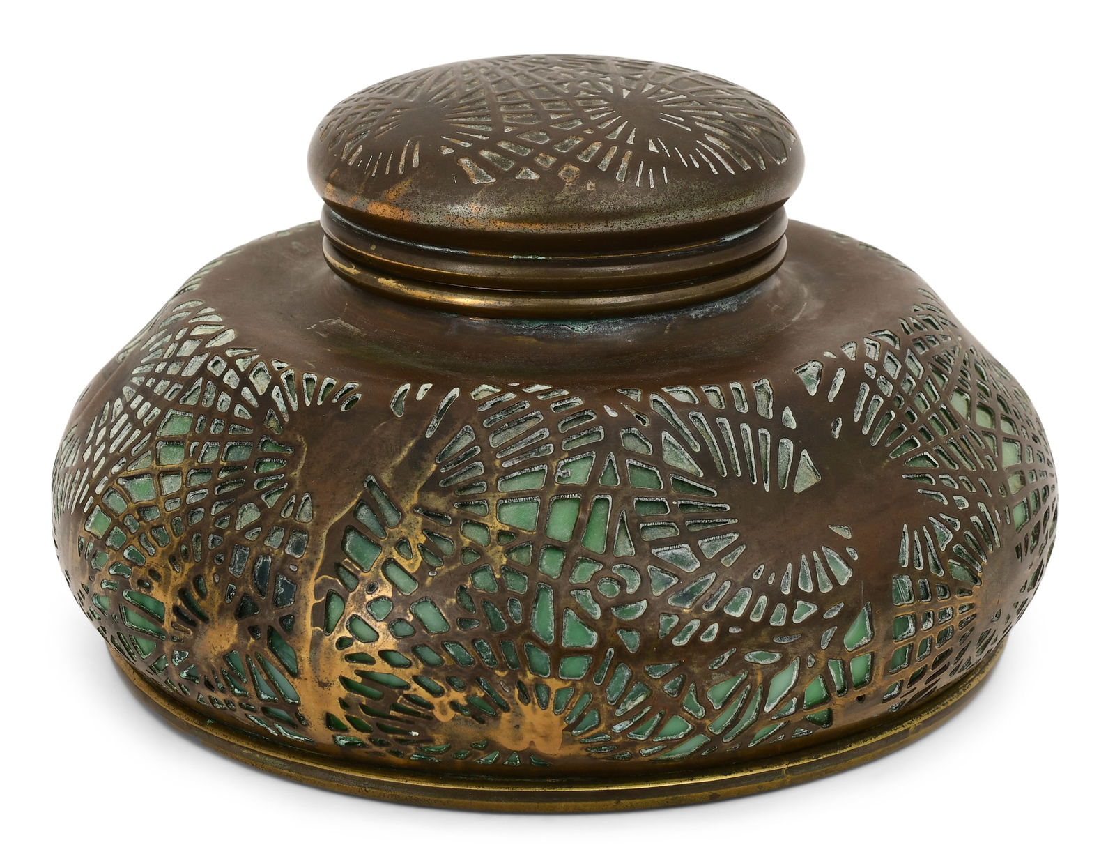 Tiffany Studios "Pine Needle" Inkwell (1 of 3)