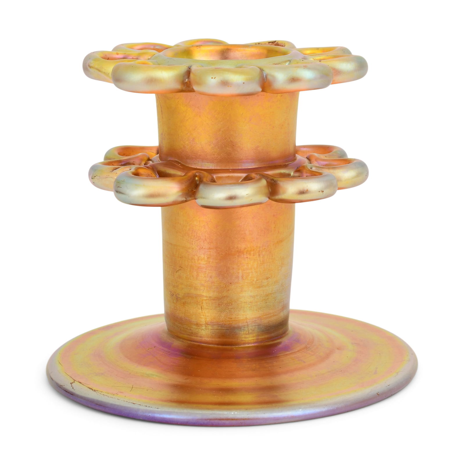 Tiffany Studios Favrile Glass Flower Frog (1 of 5)