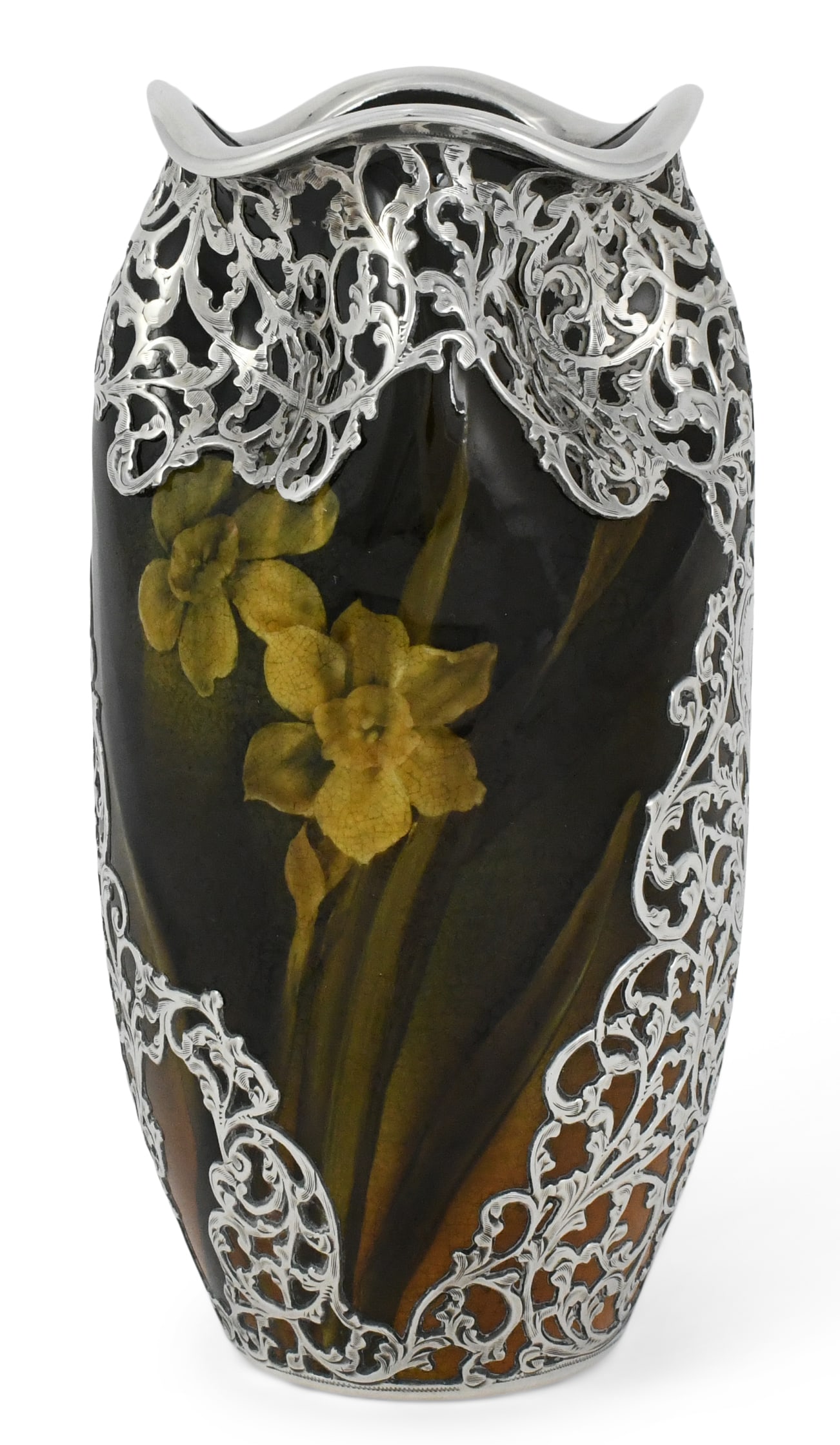 Rookwood Pottery Silver Overlay Vase, Decorated by Elizabeth N. Lincoln (1 of 7)