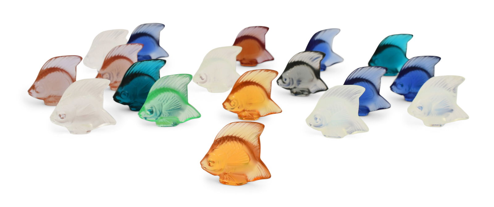 Set of 18 Lalique Crystal Fish Sculptures (1 of 4)