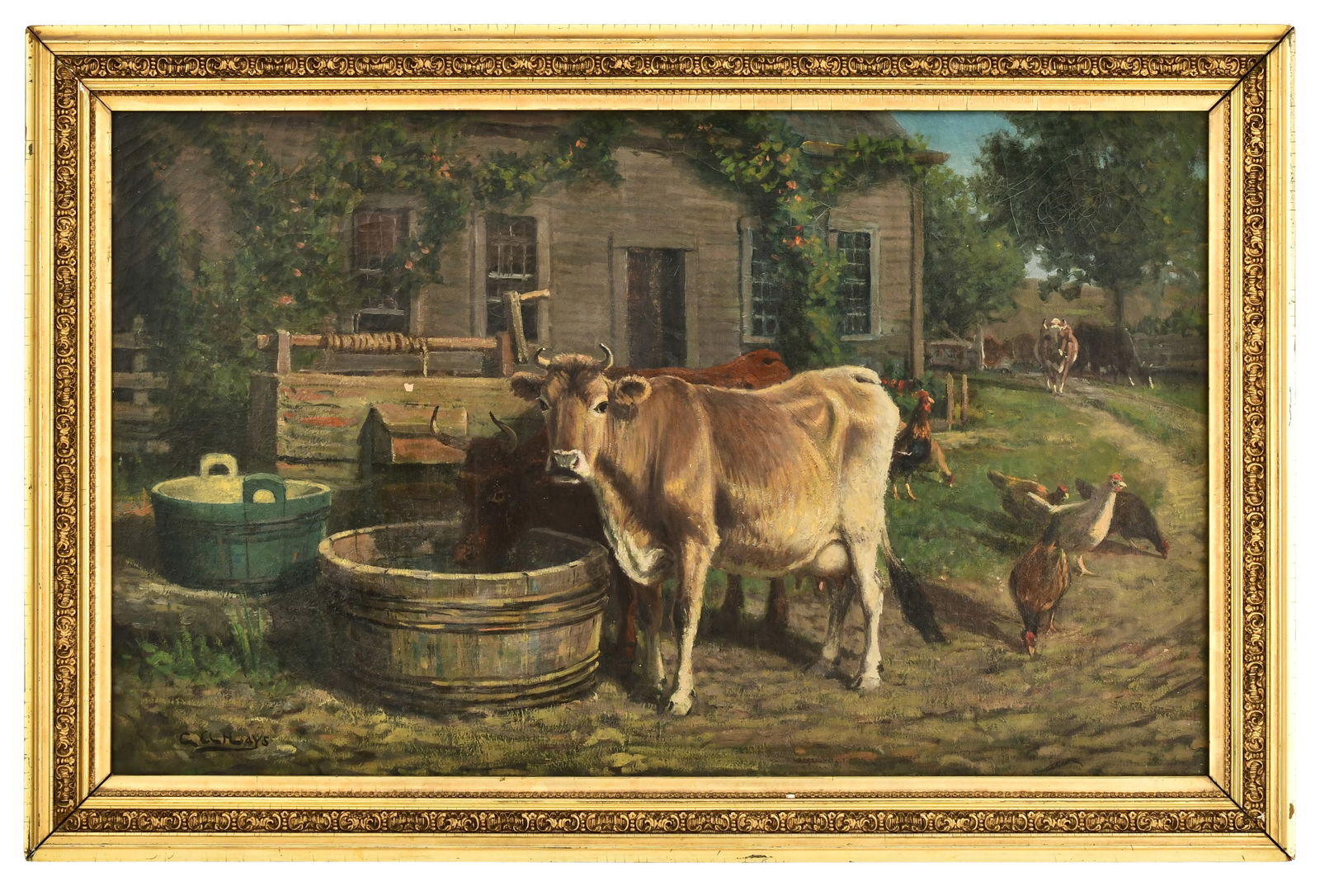 George Arthur Hays (American, 1854-1945), Cows Watering (1 of 3)