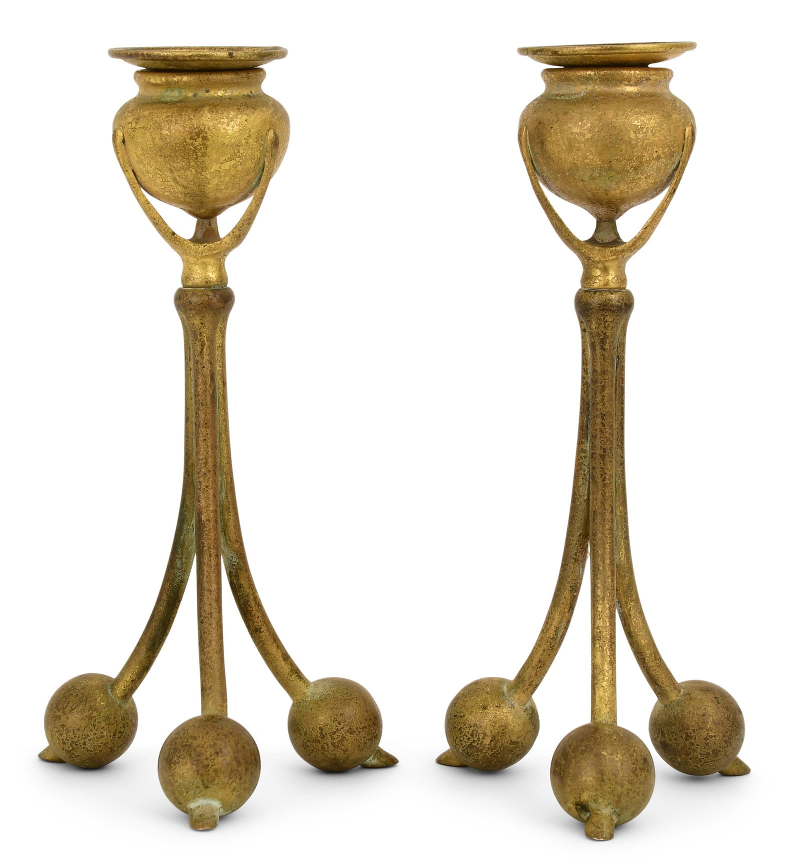 Tiffany Studios, Pair of Candlesticks (1 of 5)