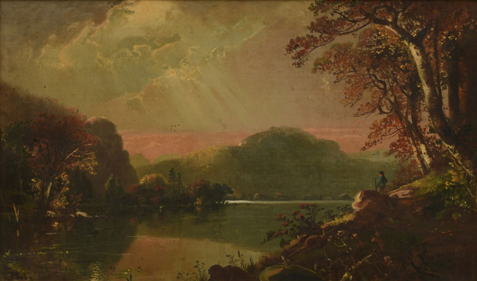 Douglas Arthur Teed (American, 1864-1929), Landscape: Douglas Arthur Teed(American, 1864-1929)Landscapeoil on canvassigned "D. Teed" (lower left)11 1/2 x 19 1/2 inches (sight)18 x 26 inches (frame)Other Notes: Fontaine's Auction Gallery can arrange s