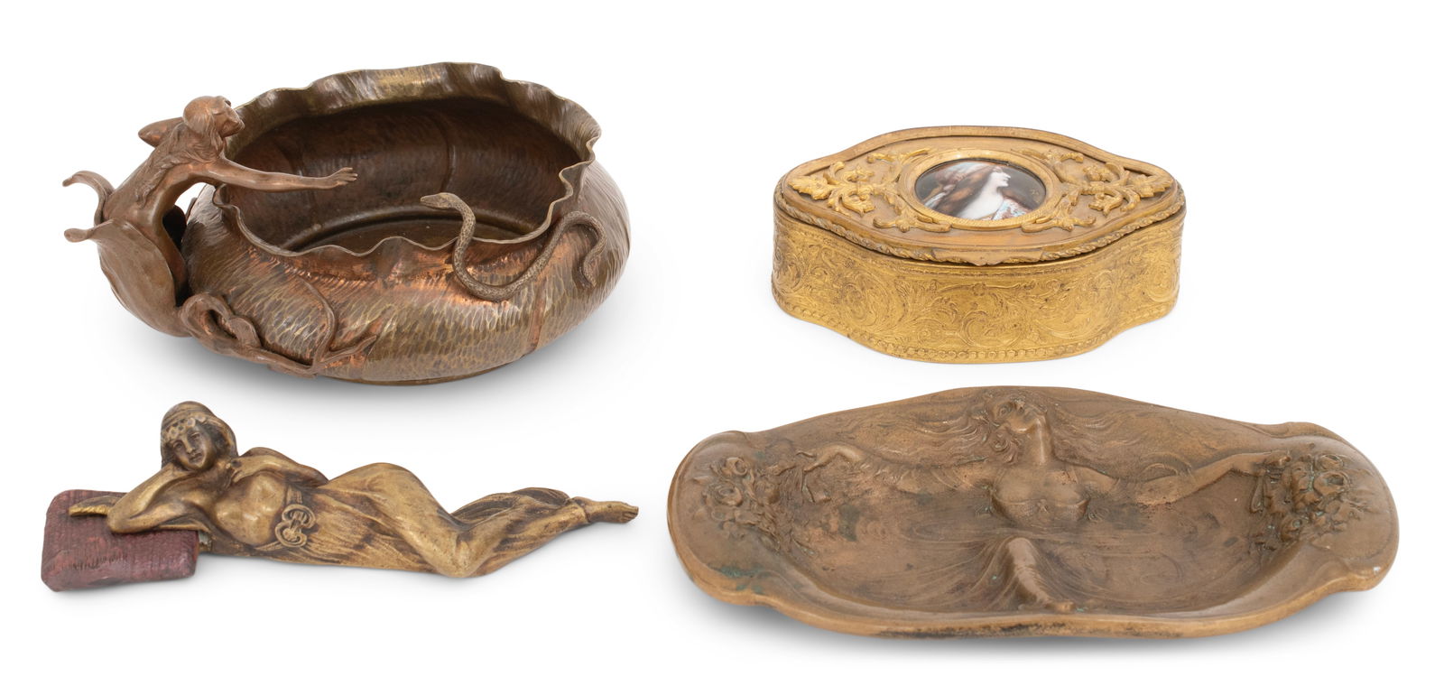 Four Art Nouveau Bronze Figural Pieces (1 of 5)