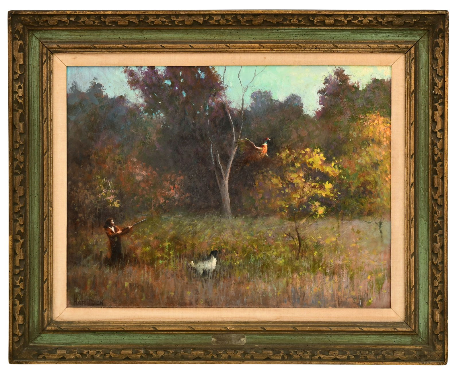 William Harnden (American, 1920-1983), A Man and His Dog Hunting a Pheasant (1 of 4)