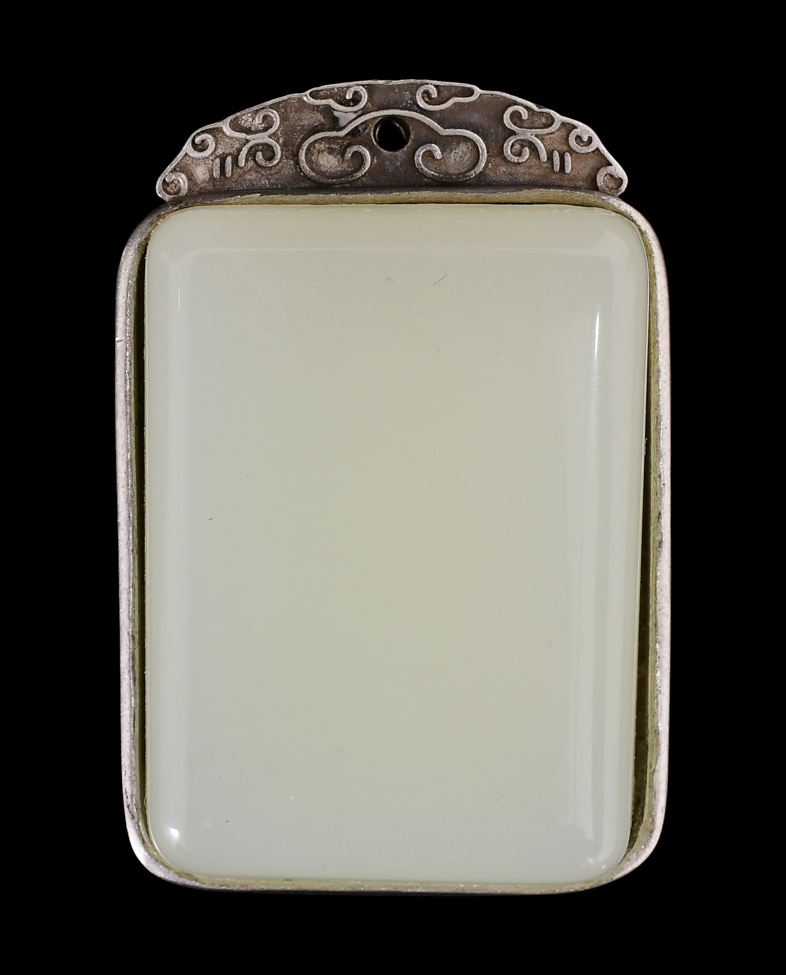 Chinese Qing Dynasty White Jade Plaque, Qianlong Period (1 of 3)