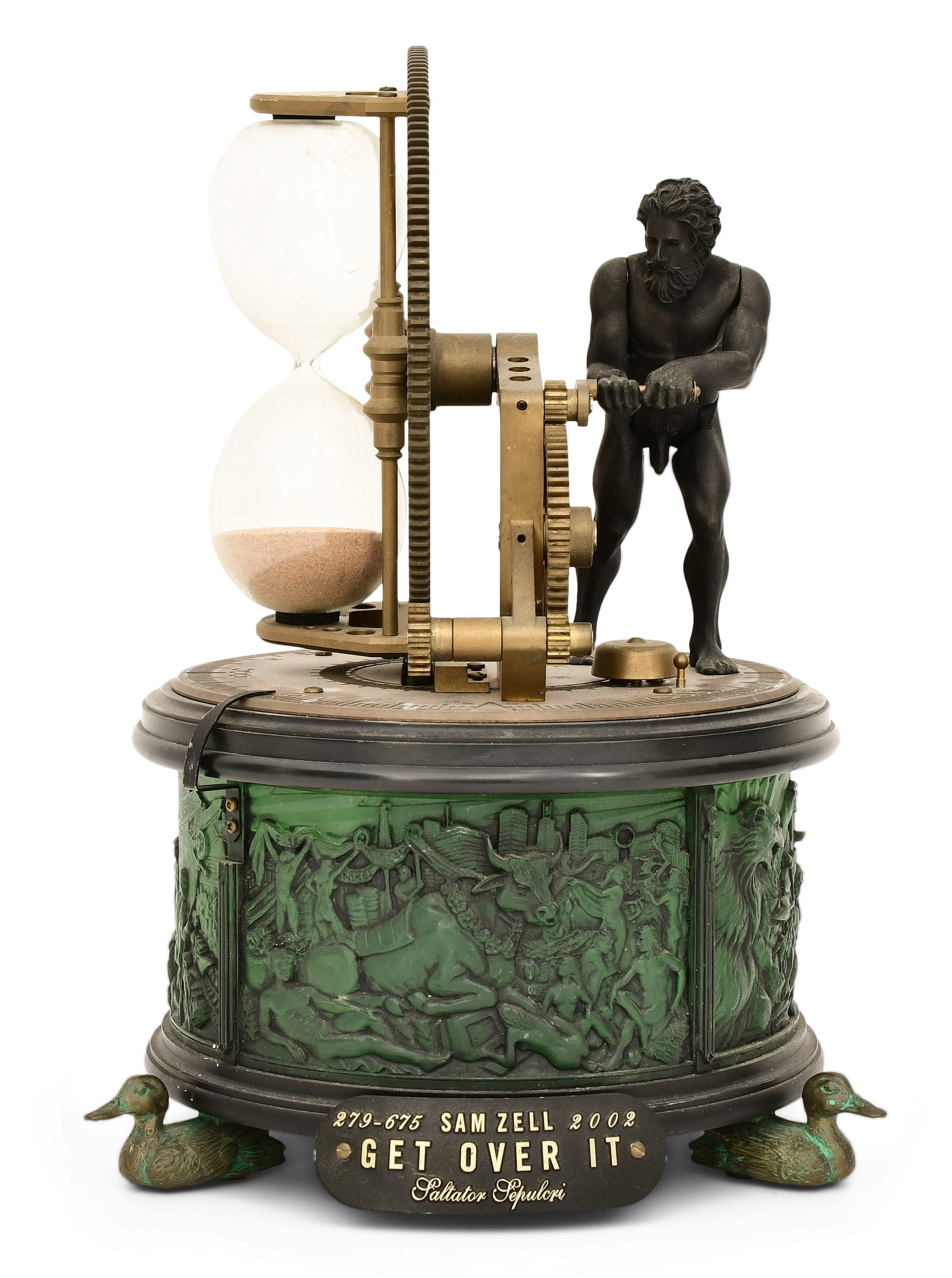 Sam Zell "Get Over It" Automaton, Saltator Sepulori: Sam Zell "Get Over It" Automaton, Saltator Sepuloricirca 2002marked "279-675, 2002, Sam Zell, Get Over It, Saltator Sepulori"13 1/2 x 9 inchesOther Notes: Fontaine's Auction Gallery can arrange shippi